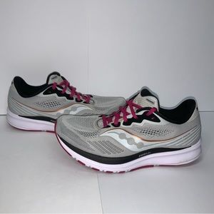 Size 9.5 - Saucony Ride 14 Fog Cherry W